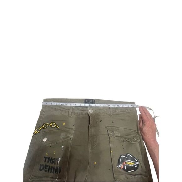 Thrt Men’s Snap Pockets distressed  Jeans Sz 40/31 - Picture 5 of 7